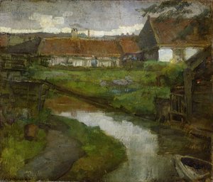 Ferme et fossé d